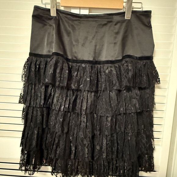Tristan Dresses & Skirts - Tristan Black Tiered Lace Mini Skirt